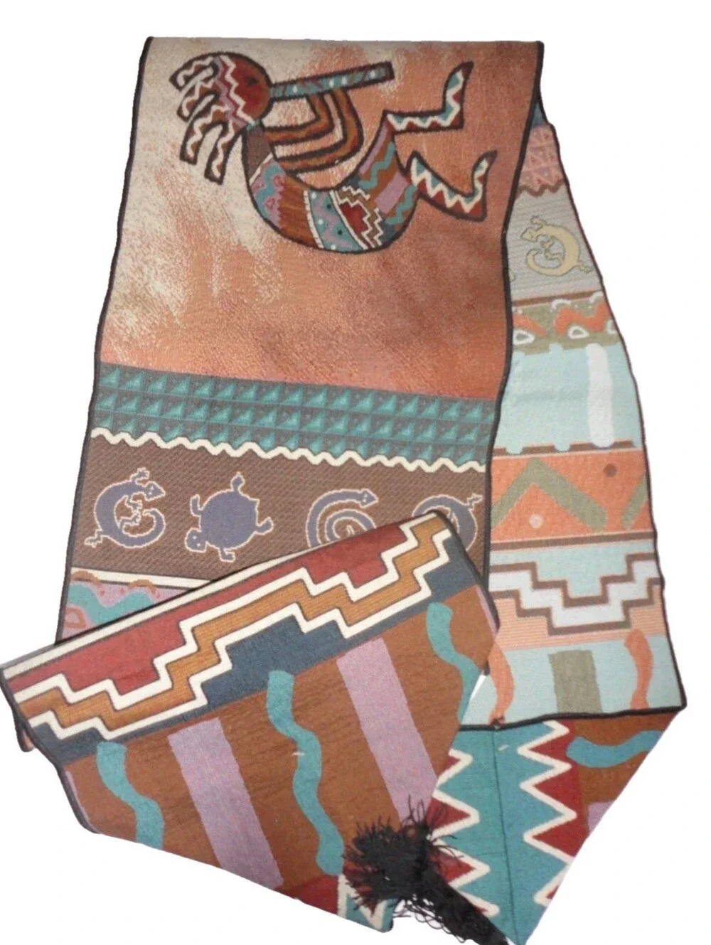 Vintage Vohann Southwestern Tapestry Kokopelli Table Runner (68